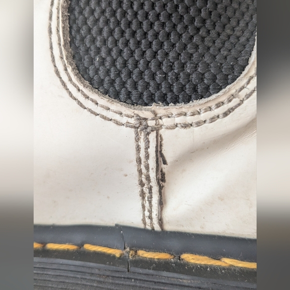 Dr Martens sz 8M 9W white leather platform chelsea boots - Air Wair - Picture 6 of 16